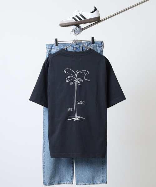 Sunny Smith(サニースミス)の「SUNNY SMITH ウルトラヘビーオンスヤシの木柄両面刺繍Tシャツ(Tシャツ/カットソー・メンズ・チャコール/アッシュグレー・M/L/S)」の2枚目の写真