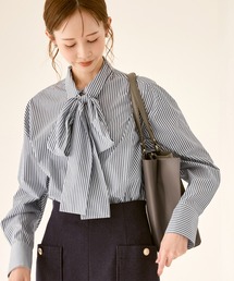 ROPE' PICNIC | 【UVカット・防シワ】タイ付きレギュラーシャツ/通勤対応(シャツ/ブラウス)
