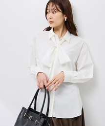 ROPE' PICNIC | 【UVカット・防シワ】タイ付きレギュラーシャツ/通勤対応(シャツ/ブラウス)