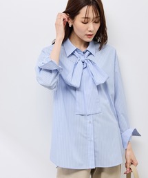 ROPE' PICNIC | 【UVカット・防シワ】タイ付きレギュラーシャツ/通勤対応(シャツ/ブラウス)