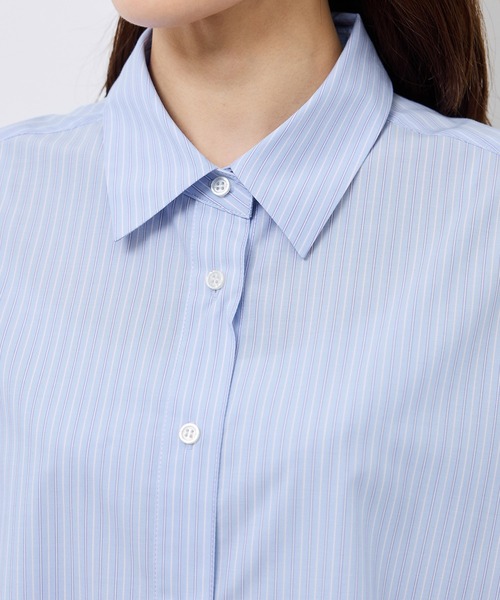 ROPE' PICNIC(ロペピクニック)の「【防シワ】ボウタイ付きレギュラーシャツ(シャツ/ブラウス・レディース・ブルー/オフホワイト/サックスブルー/ネイビー・FREE)」の13枚目の写真