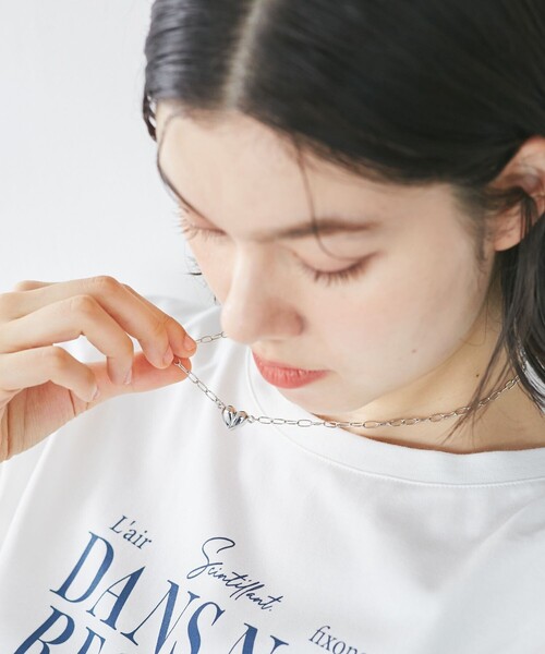 ROPE' PICNIC(ロペピクニック)の「【前後2WAY】マグネットハートボールドチェーンネックレス(ネックレス・レディース・ゴールド/シルバー・FREE)」の2枚目の写真