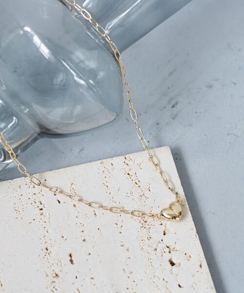 ROPE' PICNIC(ロペピクニック)の「【前後2WAY】マグネットハートボールドチェーンネックレス(ネックレス・レディース・ゴールド/シルバー・FREE)」の1枚目の写真