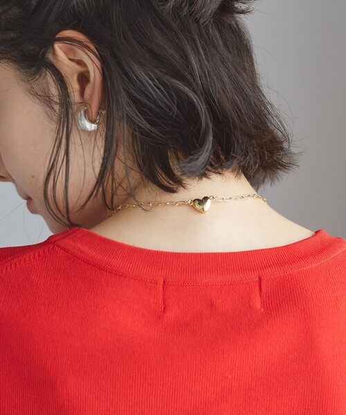 ROPE' PICNIC(ロペピクニック)の「【前後2WAY】マグネットハートボールドチェーンネックレス(ネックレス・レディース・ゴールド/シルバー・FREE)」の4枚目の写真