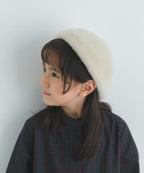 URBAN RESEARCH DOORS(アーバンリサーチドアーズ)の「ショートファーベレー帽(KIDS)(その他小物・キッズ・アイボリー/グレー・ONE)」の5枚目の写真
