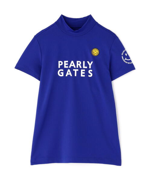 新品 パーリーゲイツ ベアカノコ半袖ハイネックカットソー(5)サイズL/紺 PG is PG ベアカノコ半袖ハイネックカットソー | PEARLY GATES