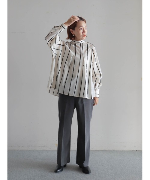 FIL DE FER（フィルデフェール）の「TOP調TR　スリムスラックス（スラックス・レディース・チャコールグレー/ブラウン・MEDIUM/SMALL）」の13枚目の写真