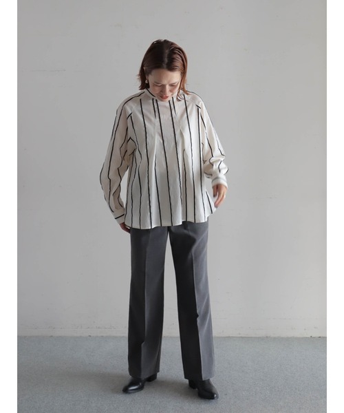 FIL DE FER（フィルデフェール）の「TOP調TR　スリムスラックス（スラックス・レディース・チャコールグレー/ブラウン・MEDIUM/SMALL）」の16枚目の写真