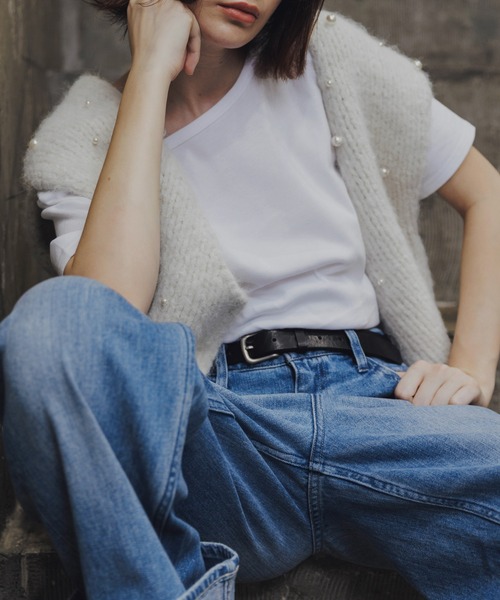 handmade random pearl knit vest（ベスト）｜WILLFULLY（ウィルフリー