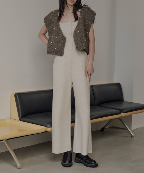 handmade random pearl knit vest（ベスト）｜WILLFULLY（ウィルフリー