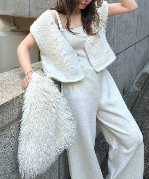 handmade random pearl knit vest（ベスト）｜WILLFULLY（ウィルフリー
