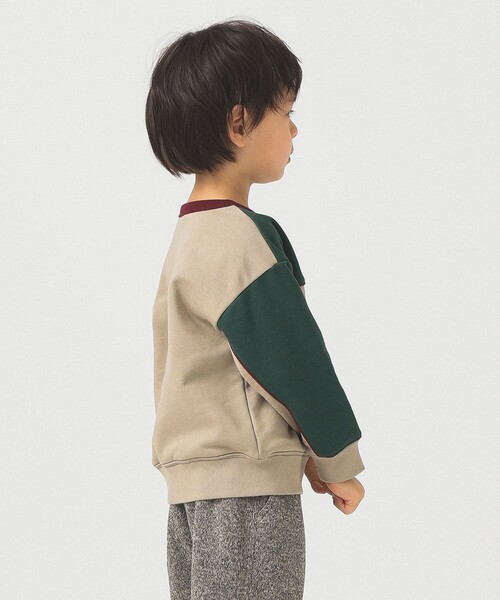 B:MING by BEAMS（ビーミングバイビームス）の「配色 切替 スウェット 2025FW（100～140cm）（スウェット・キッズ・グリーン/イエロー・120/100/140/130/110）」の10枚目の写真