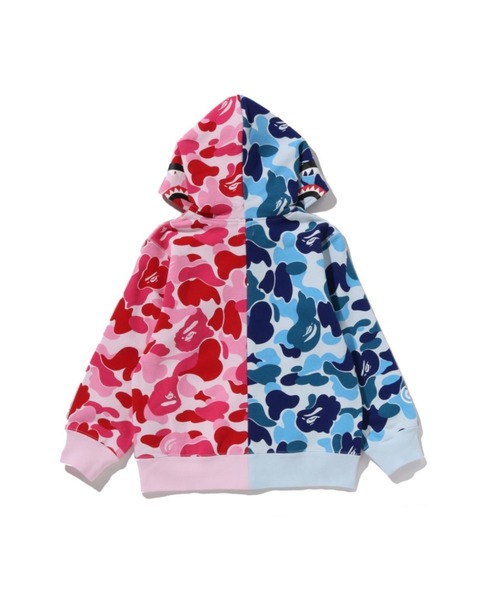 A BATHING APE（アベイシングエイプ）の「ABC CAMO MULTI SHARK ZIP HOODIE（パーカー・キッズ・グリーン/ブルー・130/110/100/90/120/140）」の8枚目の写真
