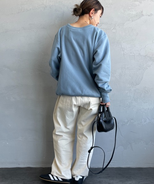 Champion（チャンピオン）の「[Champion/チャンピオン] リバースウィーブ カレッジロゴプリントスウェット（スウェット・レディース・ネイビー/ブラック/ブルー/オートミール・XXL/XL/L）」の6枚目の写真