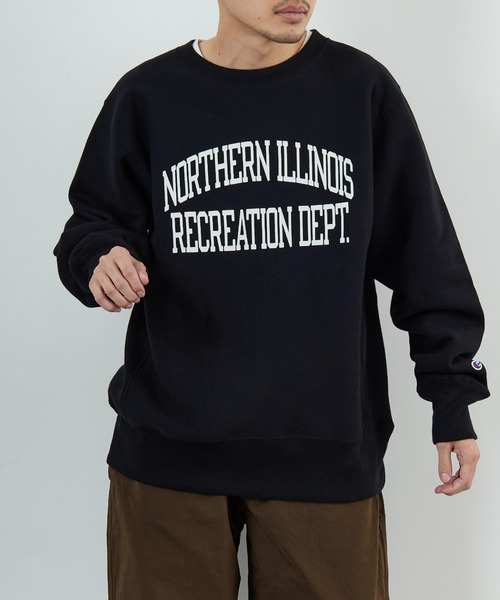 チャンピオン　リバースウィーブ L WCY 3段プリント カレッジロゴ Champion トレーナー スウェット 「Champion/チャンピオン