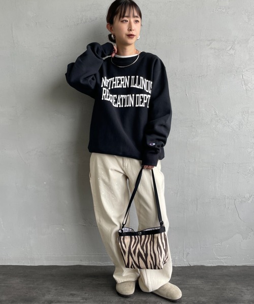 Champion リバースウィーブ カレッジロゴプリントスウェット Champion/チャンピオン] リバースウィーブ カレッジロゴプリント