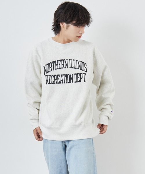 リバースウィーブ　カレッジプリント Champion チャンピオン 復刻 後付けパーカー カレッジプリント