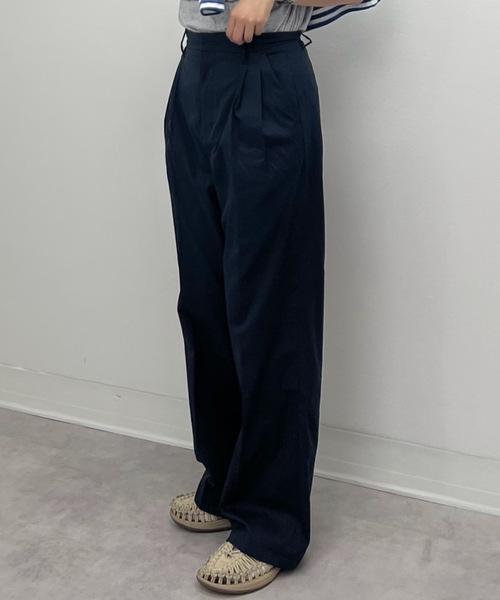 ZOZOMARKET（ゾゾマーケット）の「ZOZOMARKET by tomoka - スパンライクハイウエストタックスラックス（スラックス・レディース・ダークネイビー・マルチサイズ）」の14枚目の写真