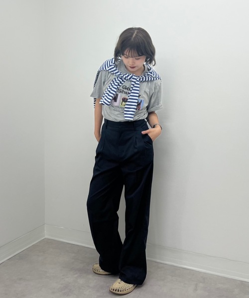 ZOZOMARKET（ゾゾマーケット）の「ZOZOMARKET by tomoka - スパンライクハイウエストタックスラックス（スラックス・レディース・ダークネイビー・マルチサイズ）」の17枚目の写真