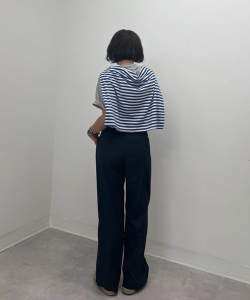 ZOZOMARKET（ゾゾマーケット）の「ZOZOMARKET by tomoka - スパンライクハイウエストタックスラックス（スラックス・レディース・ダークネイビー・マルチサイズ）」の18枚目の写真