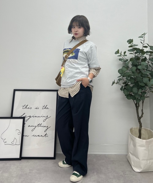 ZOZOMARKET（ゾゾマーケット）の「ZOZOMARKET by tomoka - スパンライクハイウエストタックスラックス（スラックス・レディース・ダークネイビー・マルチサイズ）」の5枚目の写真