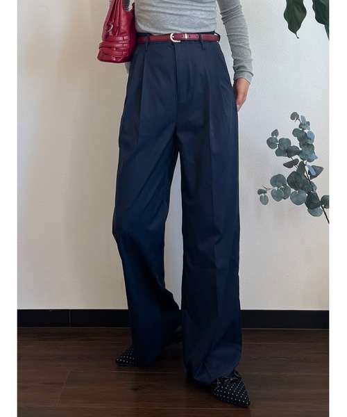 ZOZOMARKET（ゾゾマーケット）の「ZOZOMARKET by tomoka - スパンライクハイウエストタックスラックス（スラックス・レディース・ダークネイビー・マルチサイズ）」の21枚目の写真