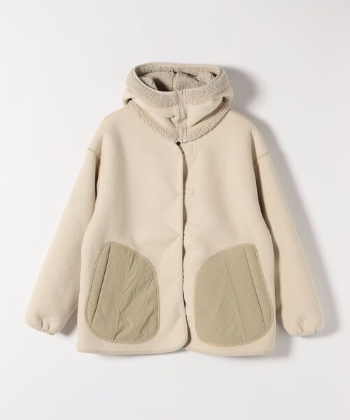 シップス エニィ（SHIPS any）/SHIPS any:〈洗濯機可能〉ボア フリース 2WAY フーディー ブルゾン セール】SHIPS any:〈洗濯機可能〉ボア フリース 2WAY フーディー