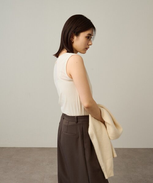Omekashi(オメカシ)の「シアーベロアタンクトップ(タンクトップ・レディース・オフホワイト/チャコールグレー/ブラック・FREE)」の21枚目の写真
