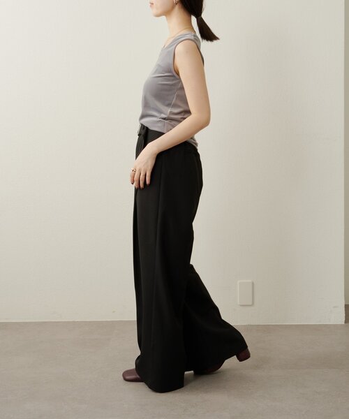 Omekashi(オメカシ)の「シアーベロアタンクトップ(タンクトップ・レディース・オフホワイト/チャコールグレー/ブラック・FREE)」の12枚目の写真