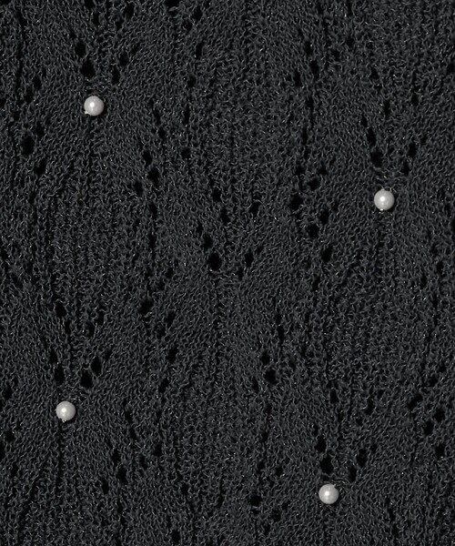 UNITED ARROWS（ユナイテッドアローズ）の「フェイクパール レース プルオーバー ニット ウォッシャブル（ニット/セーター・レディース・ダークグレー/ブラック・FREE）」の14枚目の写真