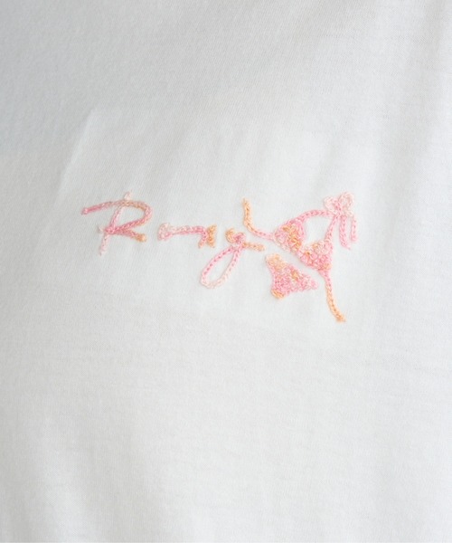 ROXY(ロキシー)の「COLORFUL EMBROIDERY /ロキシーワンポイント半袖Tシャツ(Tシャツ/カットソー・レディース・ホワイト・LARGE/X-LARGE)」の4枚目の写真