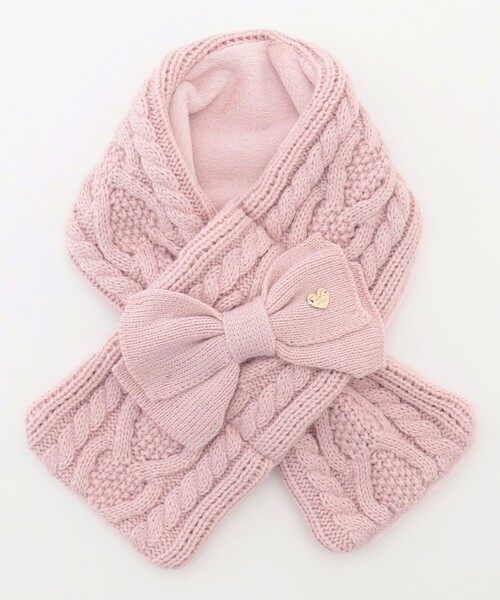 ANY（エニィ）の「ケーブルニットマフラー（マフラー・キッズ・ライラック系/ピンク系・F）」の6枚目の写真