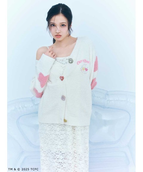 SNIDEL HOME（スナイデルホーム）の「【Care Bears(TM)】カーディガン（ルームウェア/パジャマ・レディース・オレンジ/ラベンダー/ライトピンク/ライトブルー/オフホワイト・F）」の7枚目の写真