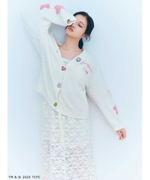 SNIDEL HOME（スナイデルホーム）の「【Care Bears(TM)】カーディガン（ルームウェア/パジャマ・レディース・オレンジ/ラベンダー/ライトピンク/ライトブルー/オフホワイト・F）」の8枚目の写真