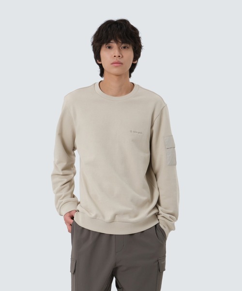 Snow Peak(スノーピーク)の「SnowPeak / Land Pocket Sweatshirt ランドポケットスウェットシャツ 海外限定(スウェット・メンズ・ブラック/ライトベージュ/ダークネイビー・M/L/XL)」の1枚目の写真