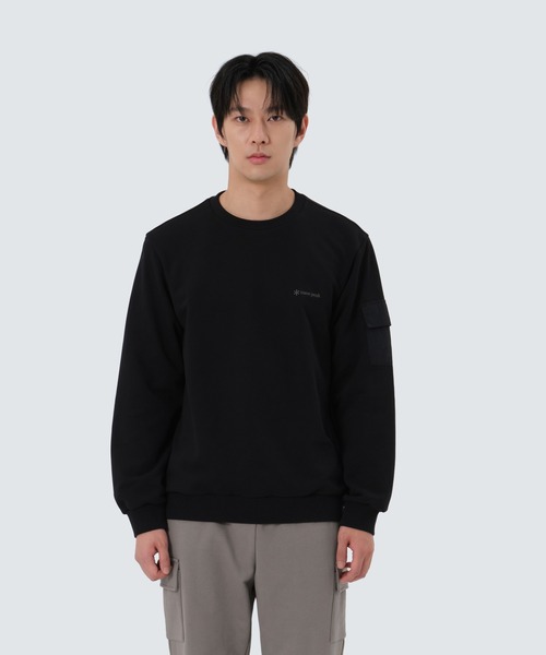 Snow Peak(スノーピーク)の「SnowPeak / Land Pocket Sweatshirt ランドポケットスウェットシャツ 海外限定(スウェット・メンズ・ブラック/ライトベージュ/ダークネイビー・M/L/XL)」の2枚目の写真