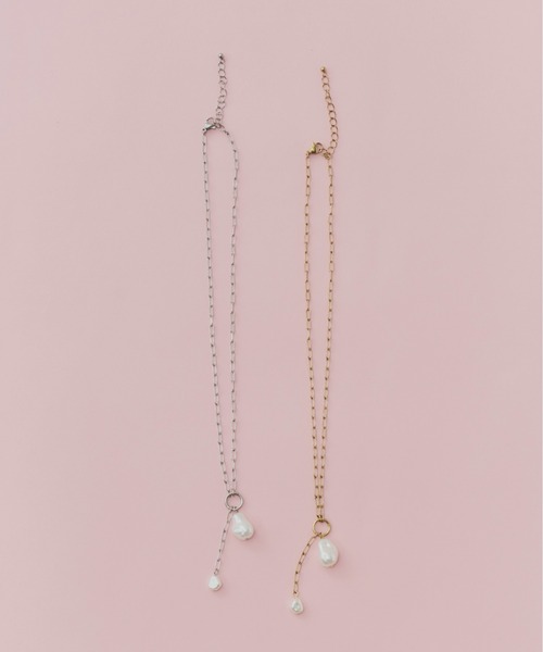 Su1.（スイ）の「【Su1.】【金属アレルギー対応】【ステンレス】ケーブルチェーンパールネックレス（ネックレス・レディース・シルバー/ゴールド・FREE）」の18枚目の写真