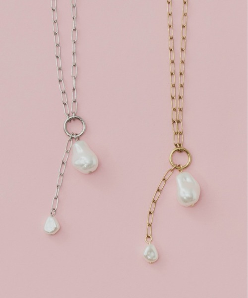 Su1.（スイ）の「【Su1.】【金属アレルギー対応】【ステンレス】ケーブルチェーンパールネックレス（ネックレス・レディース・シルバー/ゴールド・FREE）」の19枚目の写真