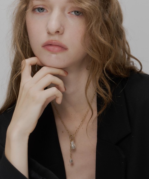 Su1.（スイ）の「【Su1.】【金属アレルギー対応】【ステンレス】ケーブルチェーンパールネックレス（ネックレス・レディース・シルバー/ゴールド・FREE）」の11枚目の写真