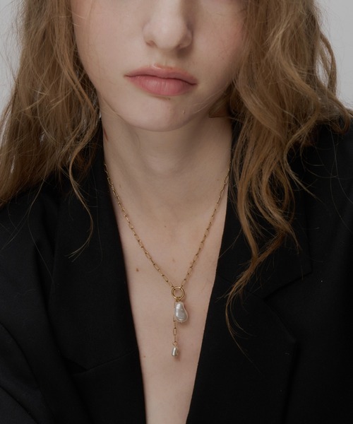 Su1.（スイ）の「【Su1.】【金属アレルギー対応】【ステンレス】ケーブルチェーンパールネックレス（ネックレス・レディース・シルバー/ゴールド・FREE）」の13枚目の写真