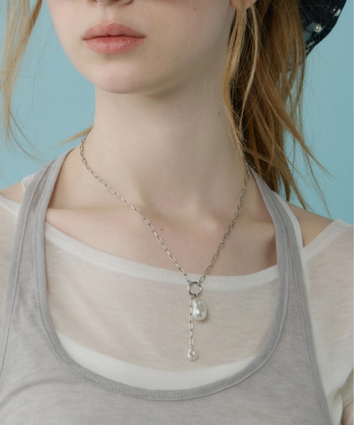 Su1.（スイ）の「【Su1.】【金属アレルギー対応】【ステンレス】ケーブルチェーンパールネックレス（ネックレス・レディース・シルバー/ゴールド・FREE）」の22枚目の写真