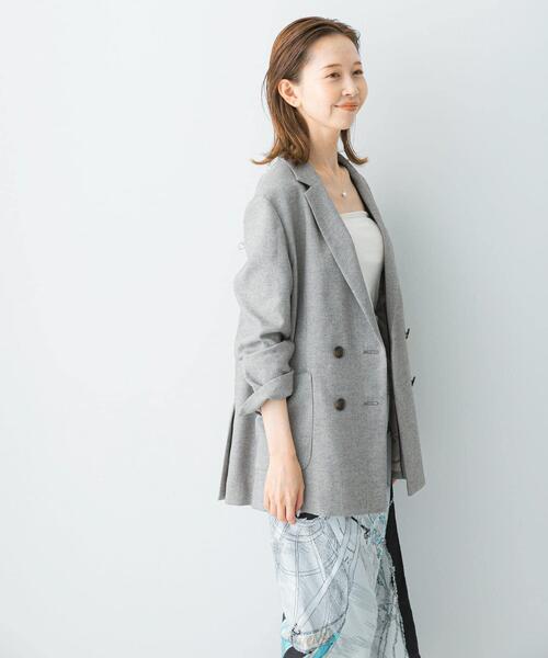 URBAN RESEARCH ROSSO WOMEN（アーバンリサーチ　ロッソ）の「ツイードテーラードダブルジャケット（その他アウター・レディース・ベージュ/ブラック・36/38）」の5枚目の写真