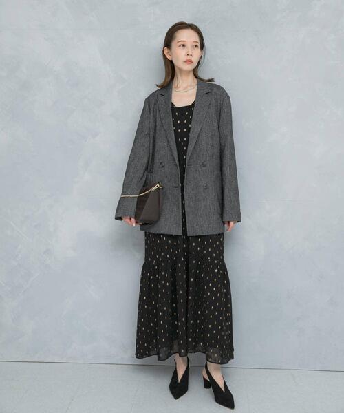 セール】ツイードテーラードダブルジャケット（その他アウター