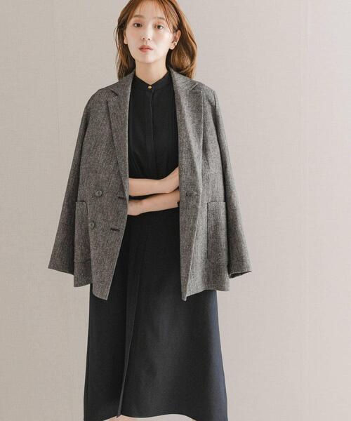 URBAN RESEARCH ROSSO WOMEN（アーバンリサーチ　ロッソ）の「ツイードテーラードダブルジャケット（その他アウター・レディース・ベージュ/ブラック・36/38）」の11枚目の写真