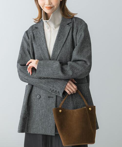 セール】ツイードテーラードダブルジャケット（その他アウター