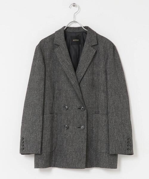セール】ツイードテーラードダブルジャケット（その他アウター