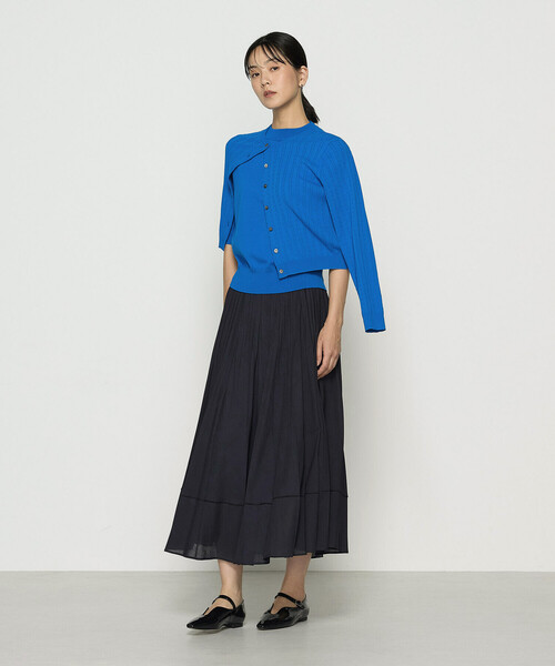 COMME CA（コムサ）の「ドライシャンブレー プリーツスカート（スカート・レディース・ネイビー/トップグレー・11号/9号）」の8枚目の写真