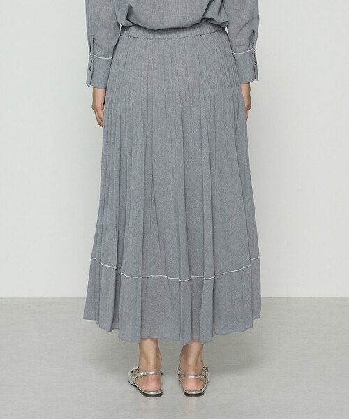 COMME CA（コムサ）の「ドライシャンブレー プリーツスカート（スカート・レディース・ネイビー/トップグレー・11号/9号）」の12枚目の写真