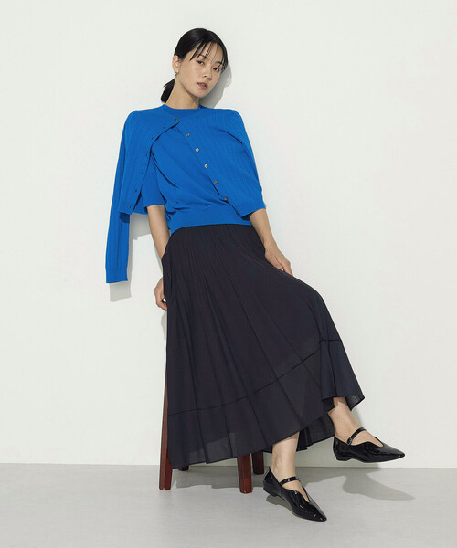 COMME CA（コムサ）の「ドライシャンブレー プリーツスカート（スカート・レディース・ネイビー/トップグレー・11号/9号）」の17枚目の写真