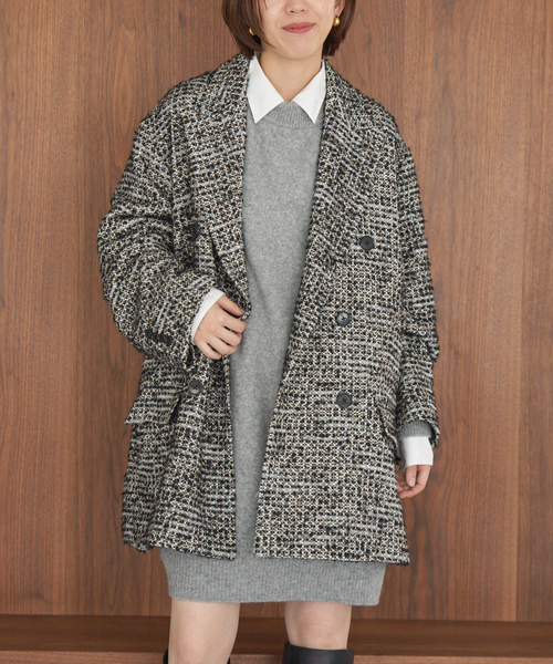 IENA(イエナ)の「COUTURE D’ADAM/クチュールドアダム 別注 ツイードコテージコート(その他アウター・レディース・ブラック・36/38)」の13枚目の写真